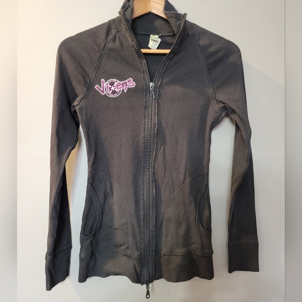 Off-Road Vixens Girls Get‎ Dirty Too Long Sleeve Black/Pink Zip Up Girls Size L